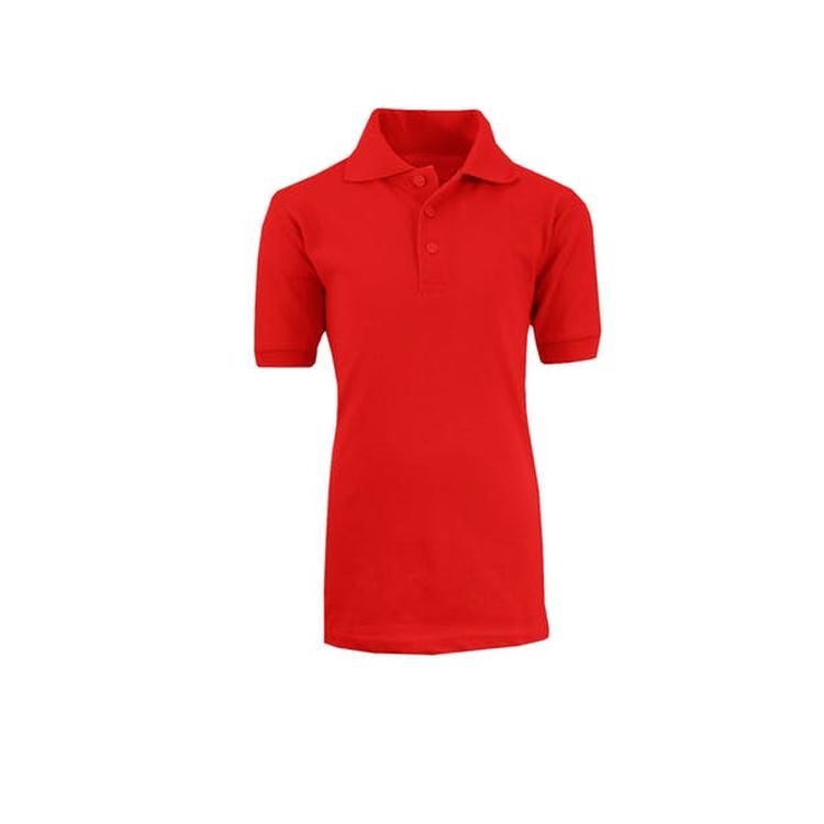 Boys' Uniform Polo Shirts - Red Short Sleeve Size 18 1