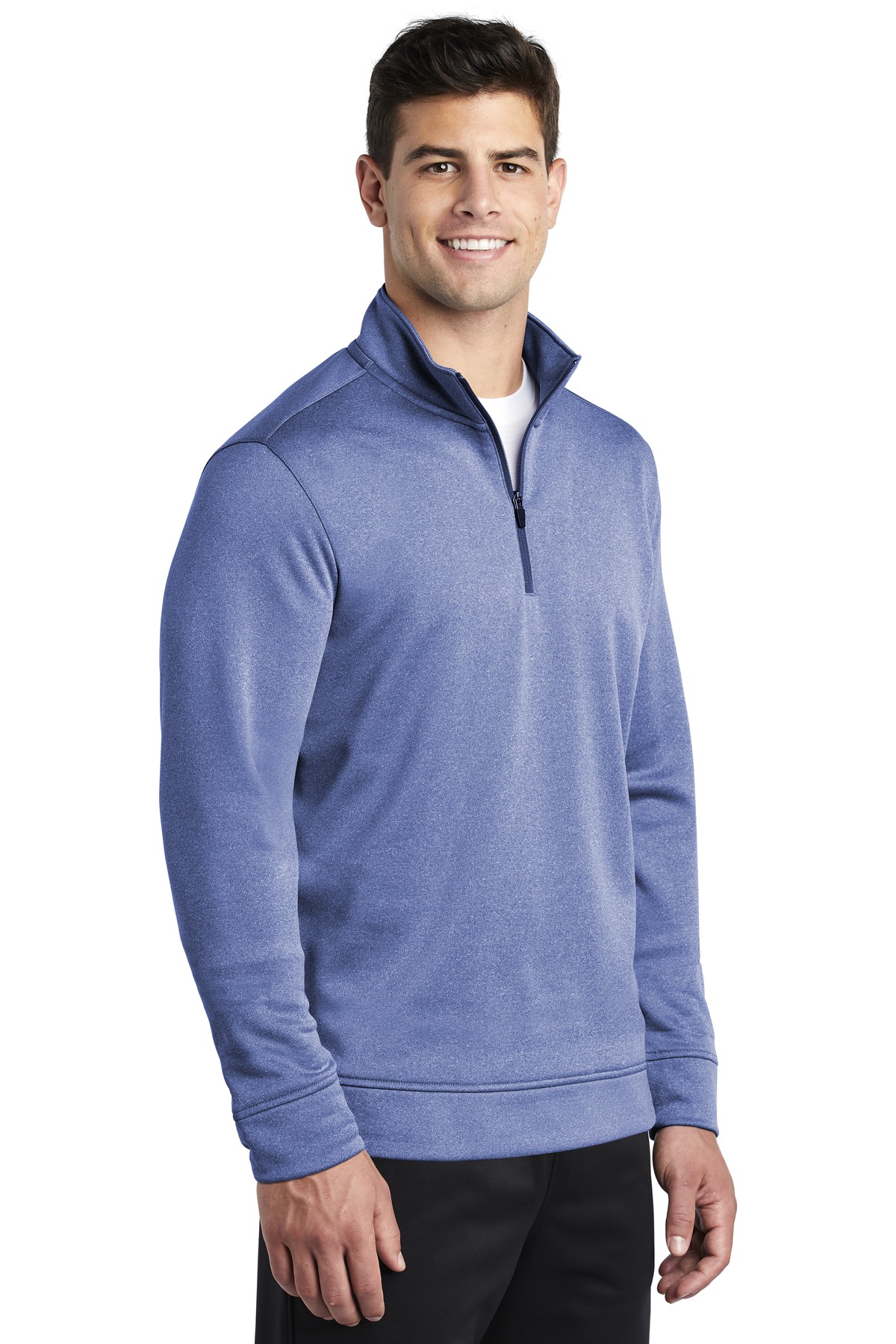 Sport-Tek PosiCharge Sport-Wick Heather Fleece 1/4-Zip Pullover. ST263, custom hoodie or sweatshirt with logo imprint 21