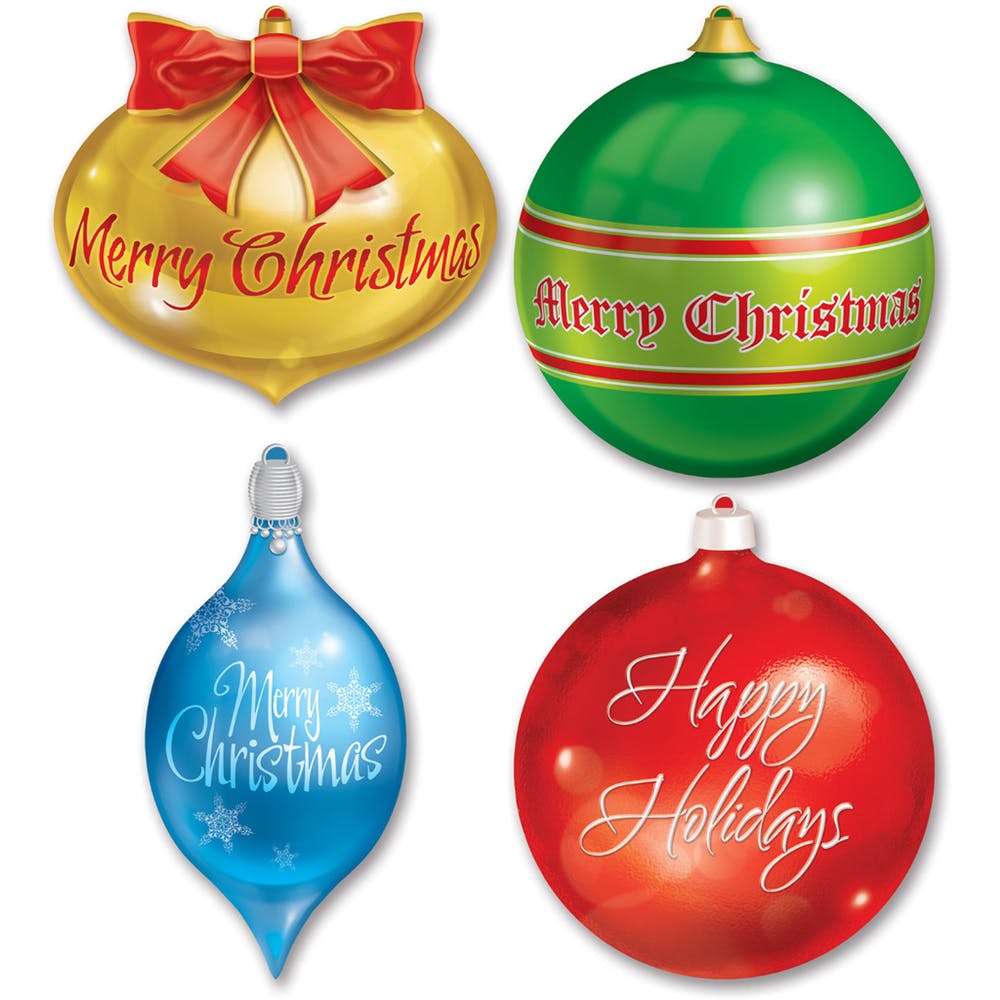 Christmas Ornament Cutouts - 4 Pack 12.5-17" 2