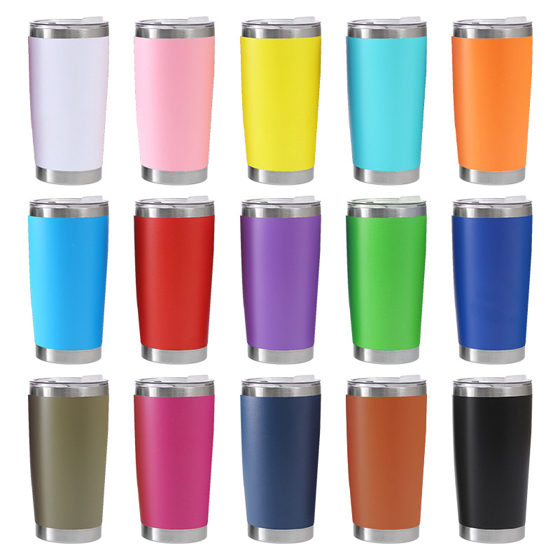 20 Oz Double Wall Stainless Steel Vacuum Tumbler With Lid 7