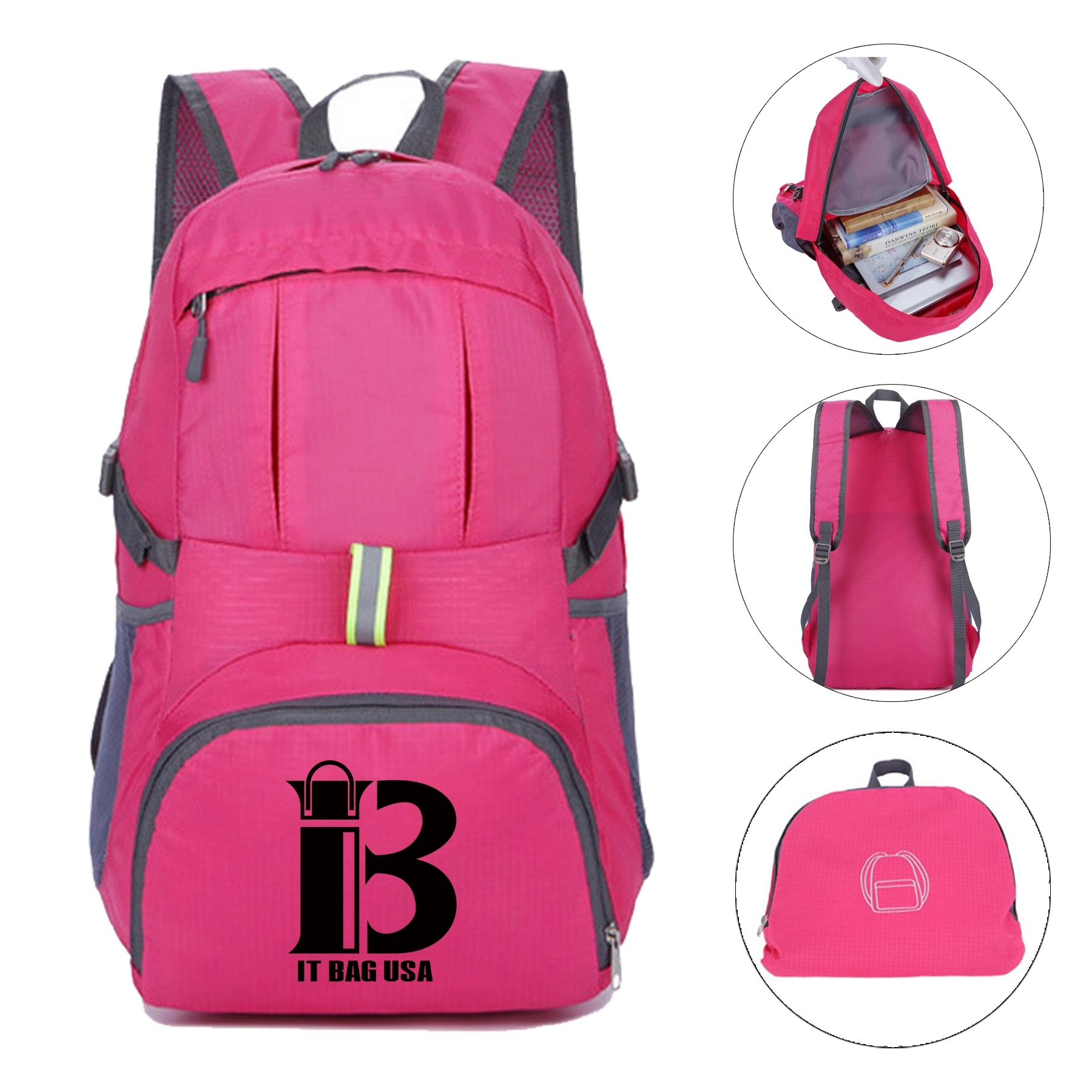 Light Foldable Hiking Backpacks Water Resistant Collapsible 2