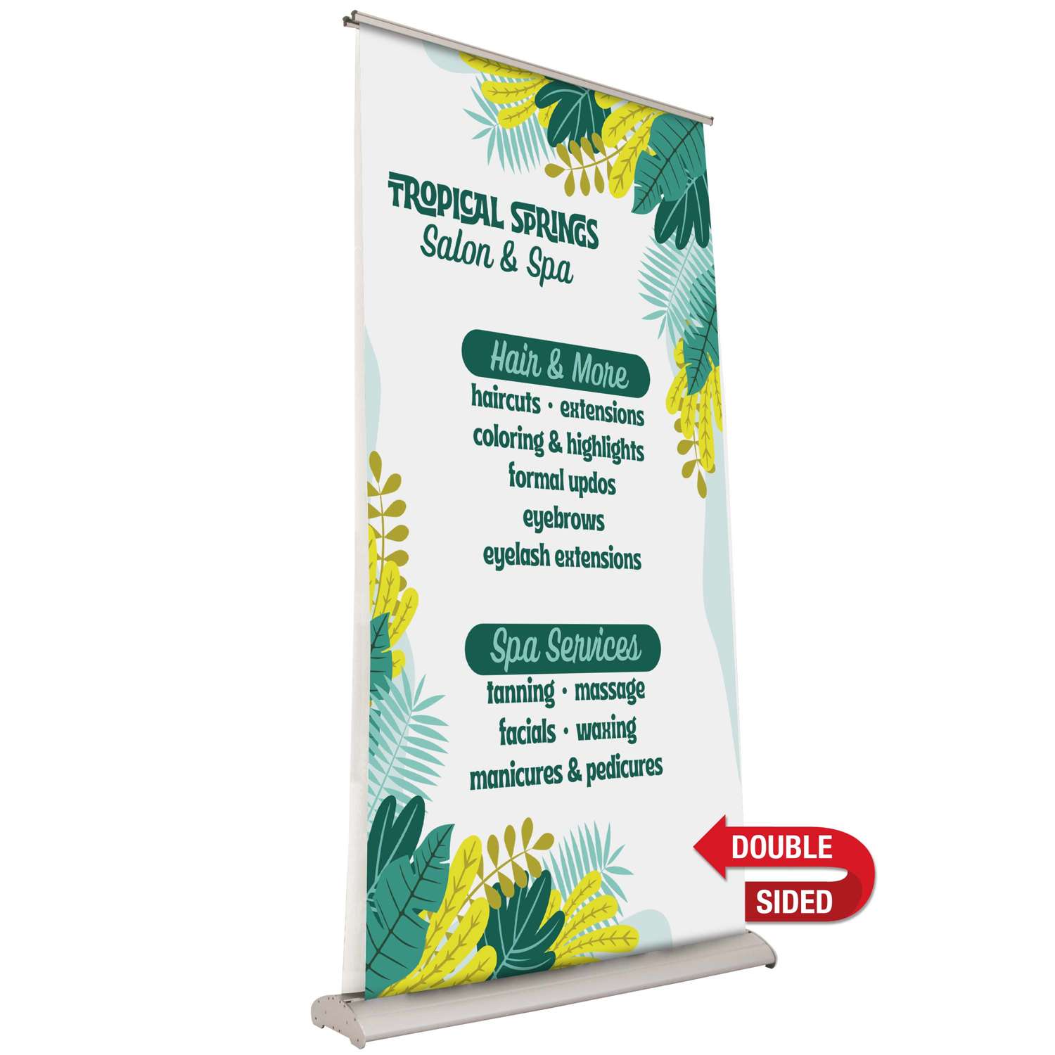 46.5" Deluxe Pro Retractor Double-Banner Kit (No-Curl Opaque Fabric) 3