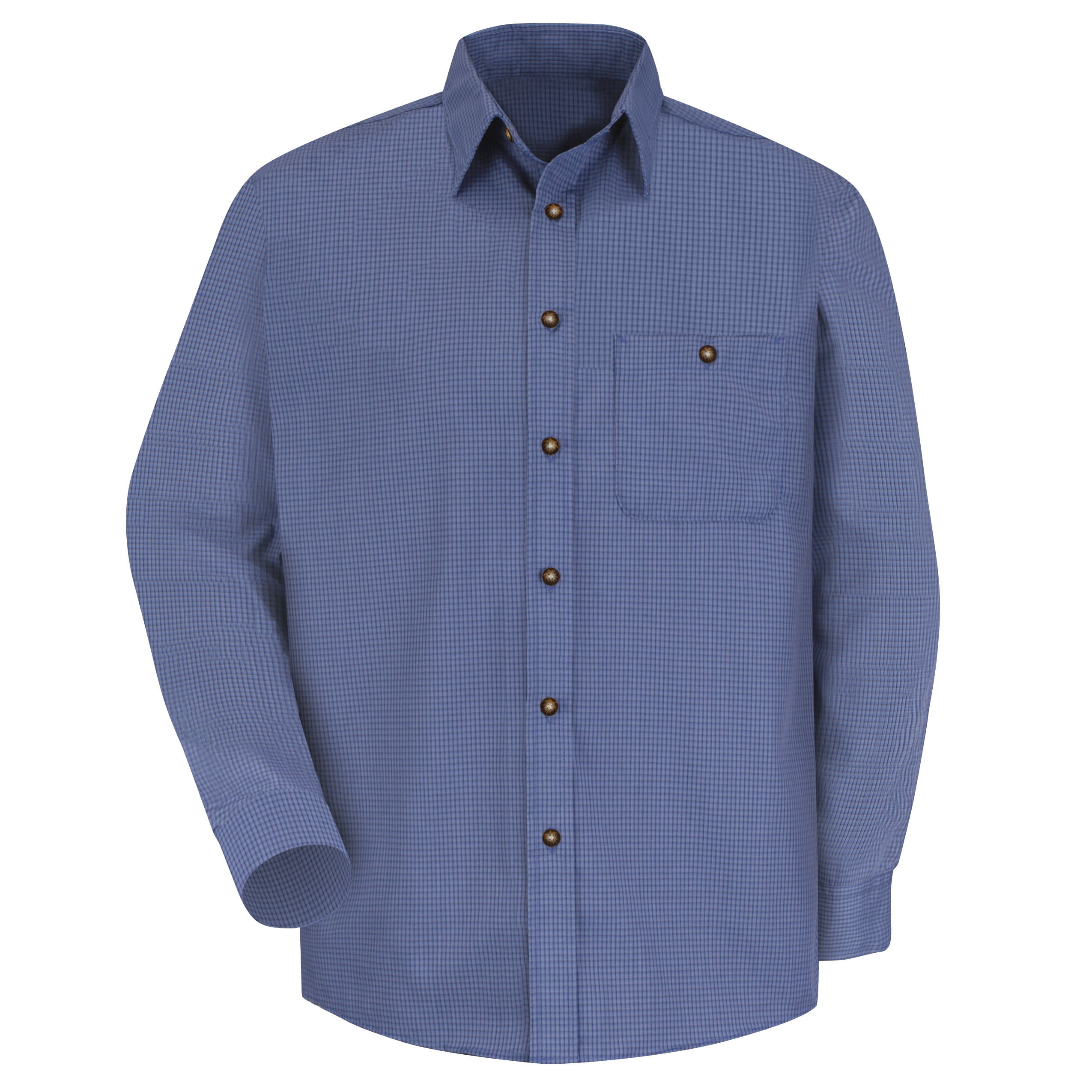 Red Kap® Men's Long Sleeve Mini-Plaid Uniform Shirt 2