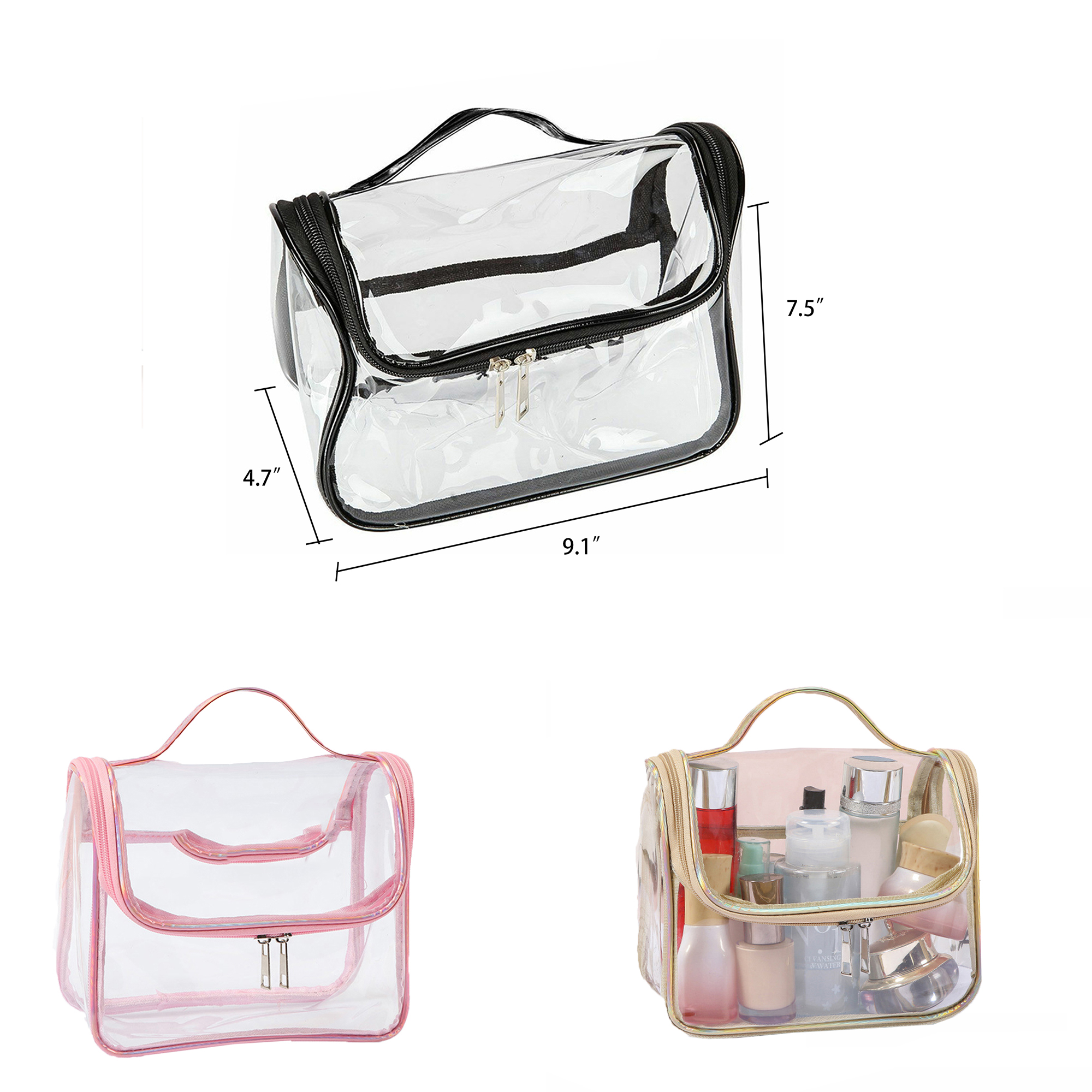 MOQ20 Transparent Portable Waterproof PVC Storage Bag 2