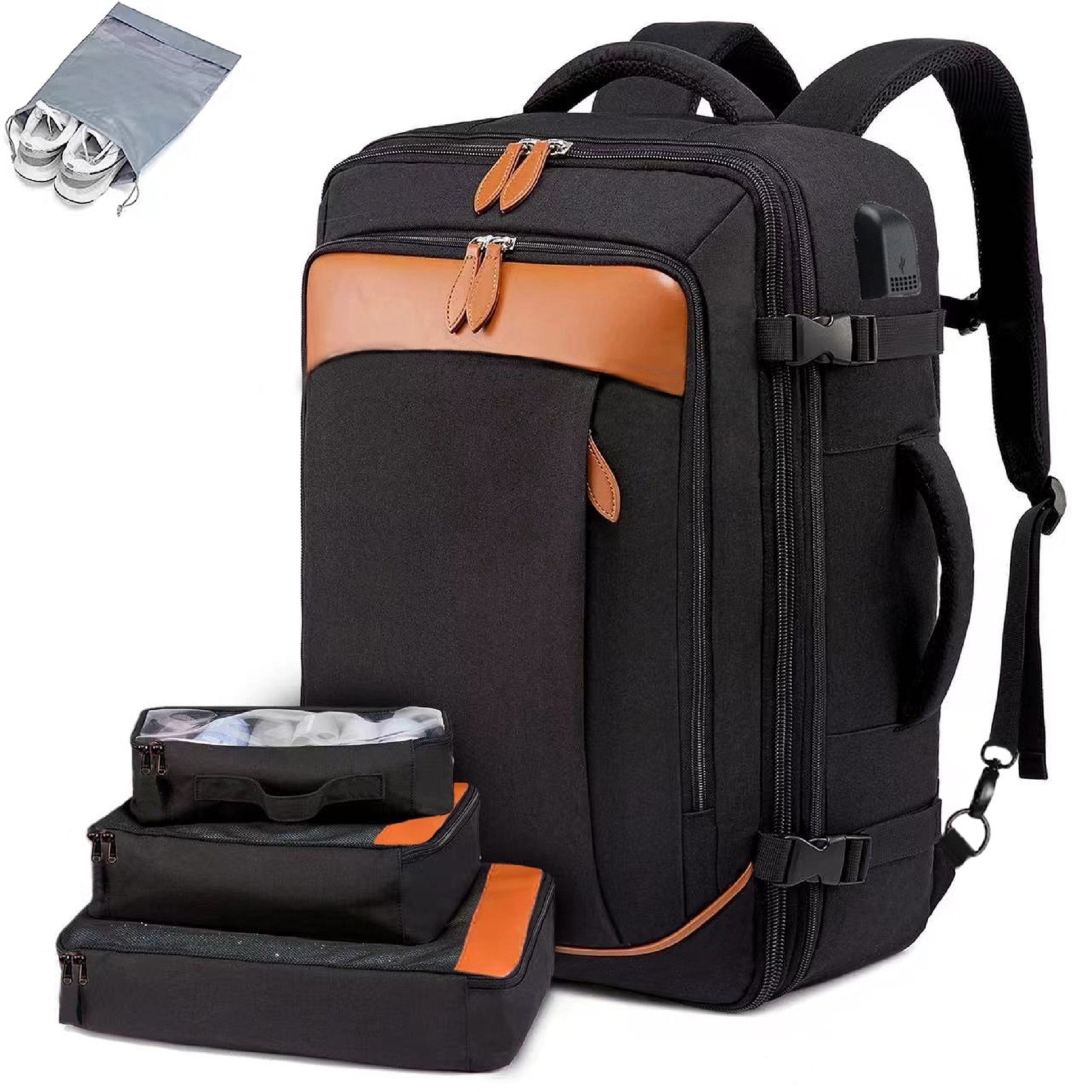 5 Pack Extra Large 40L Flight Approved Travel Backpack 9