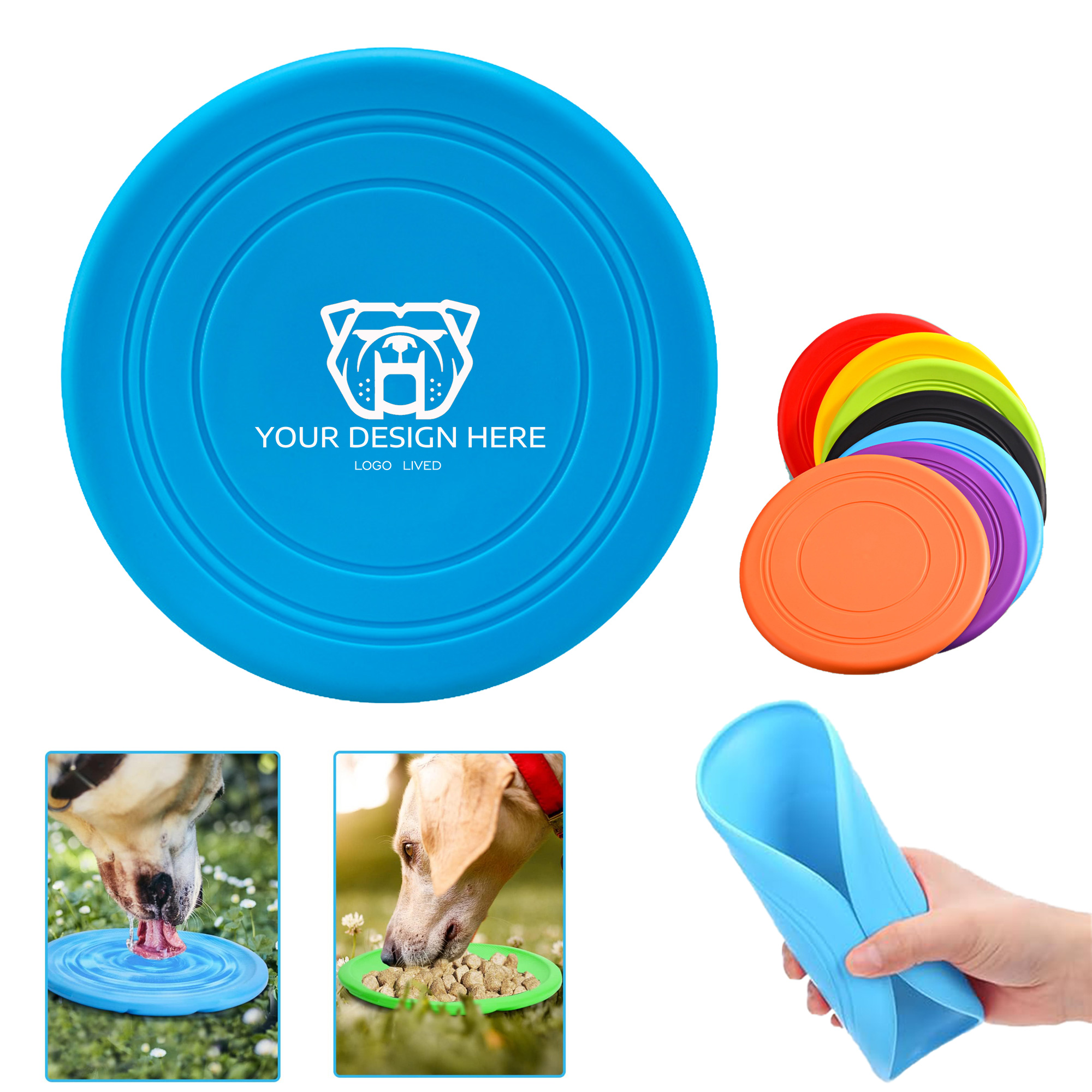 Silicone Frisbee Pet Dog Chewing Stick Toy 3
