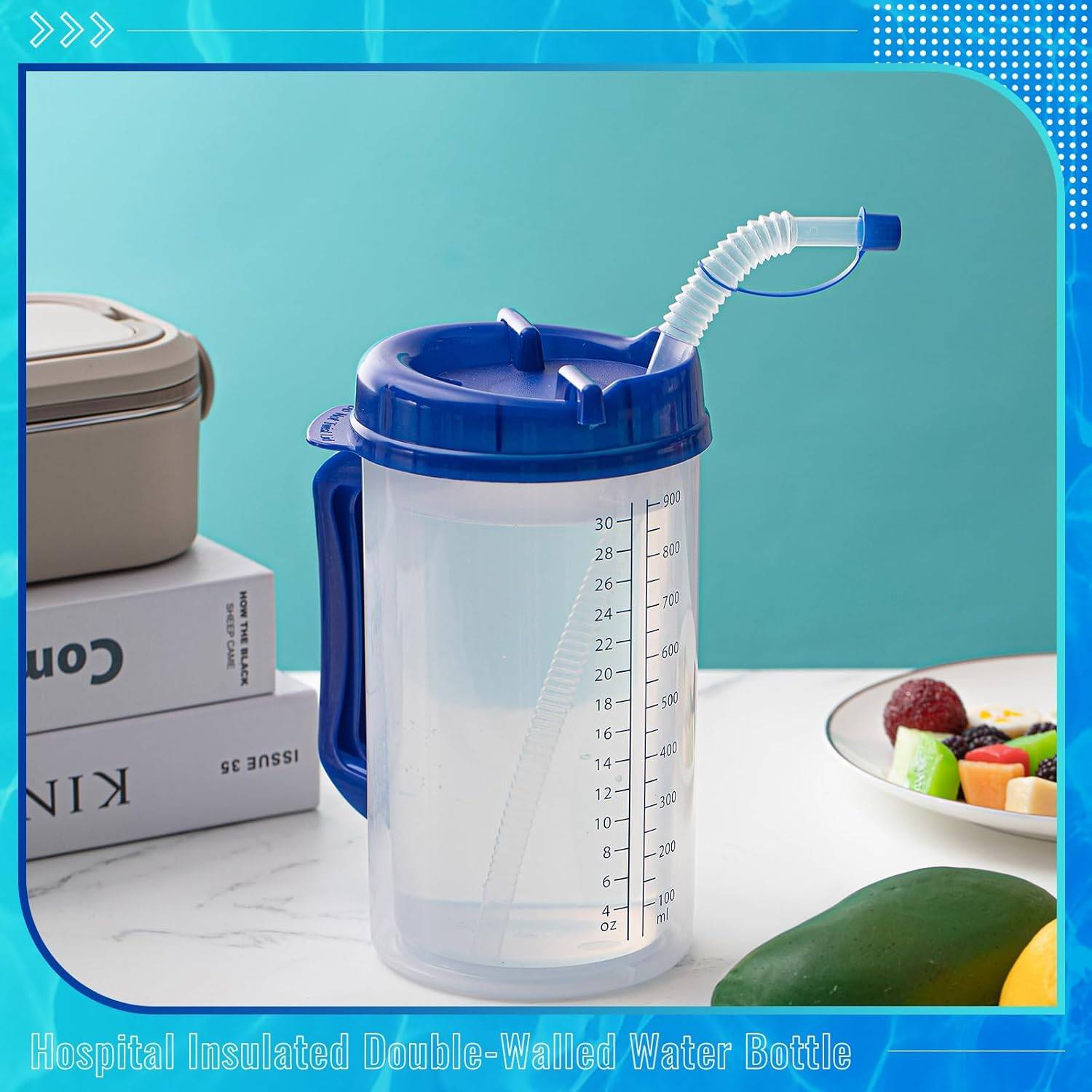 30oz Large-capacity Acrylic Plastic Cup w/ Graduations 4