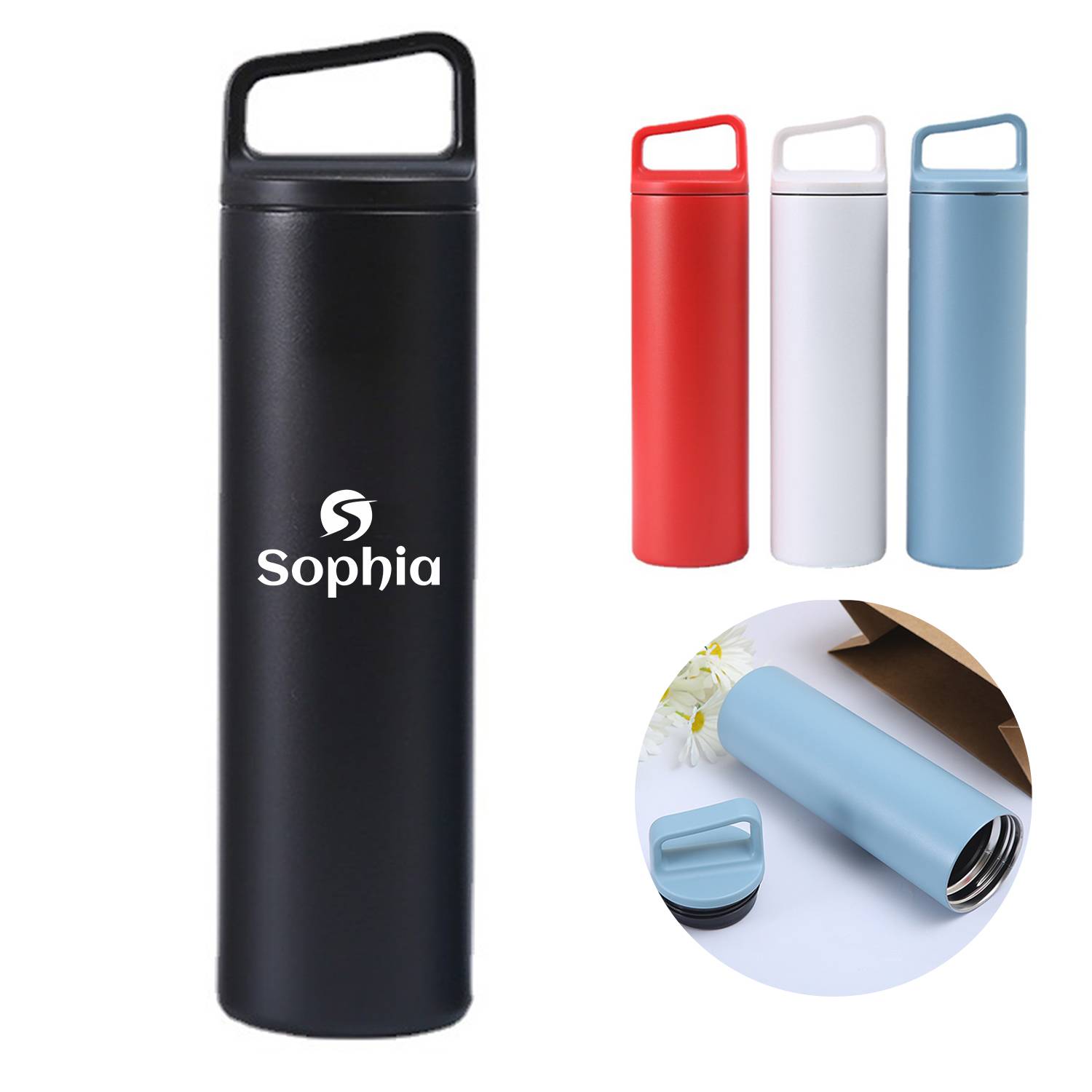 16oz Stainless Steel Insulated Water Bottle