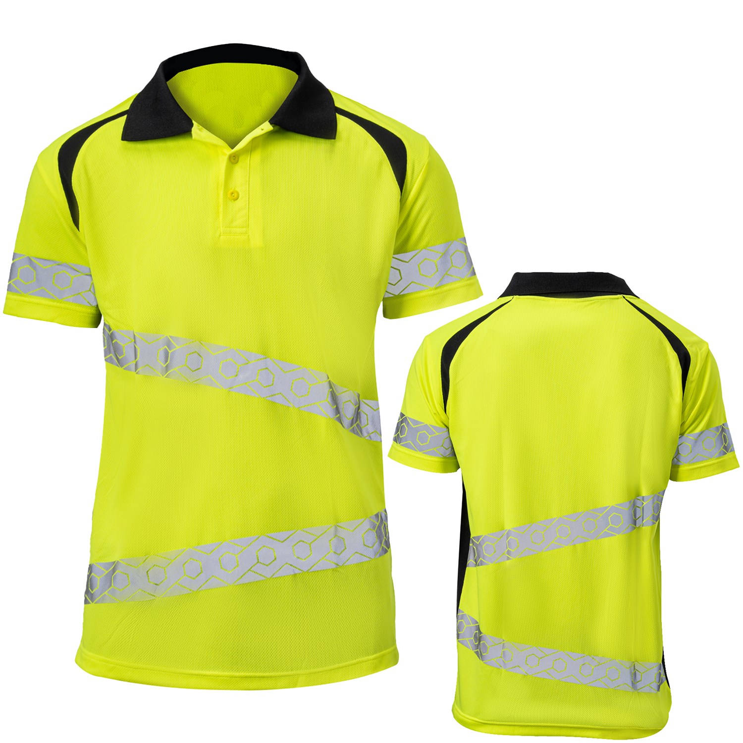 Class 3 Safety Polo with Double Band 2" Segmented Tape 2