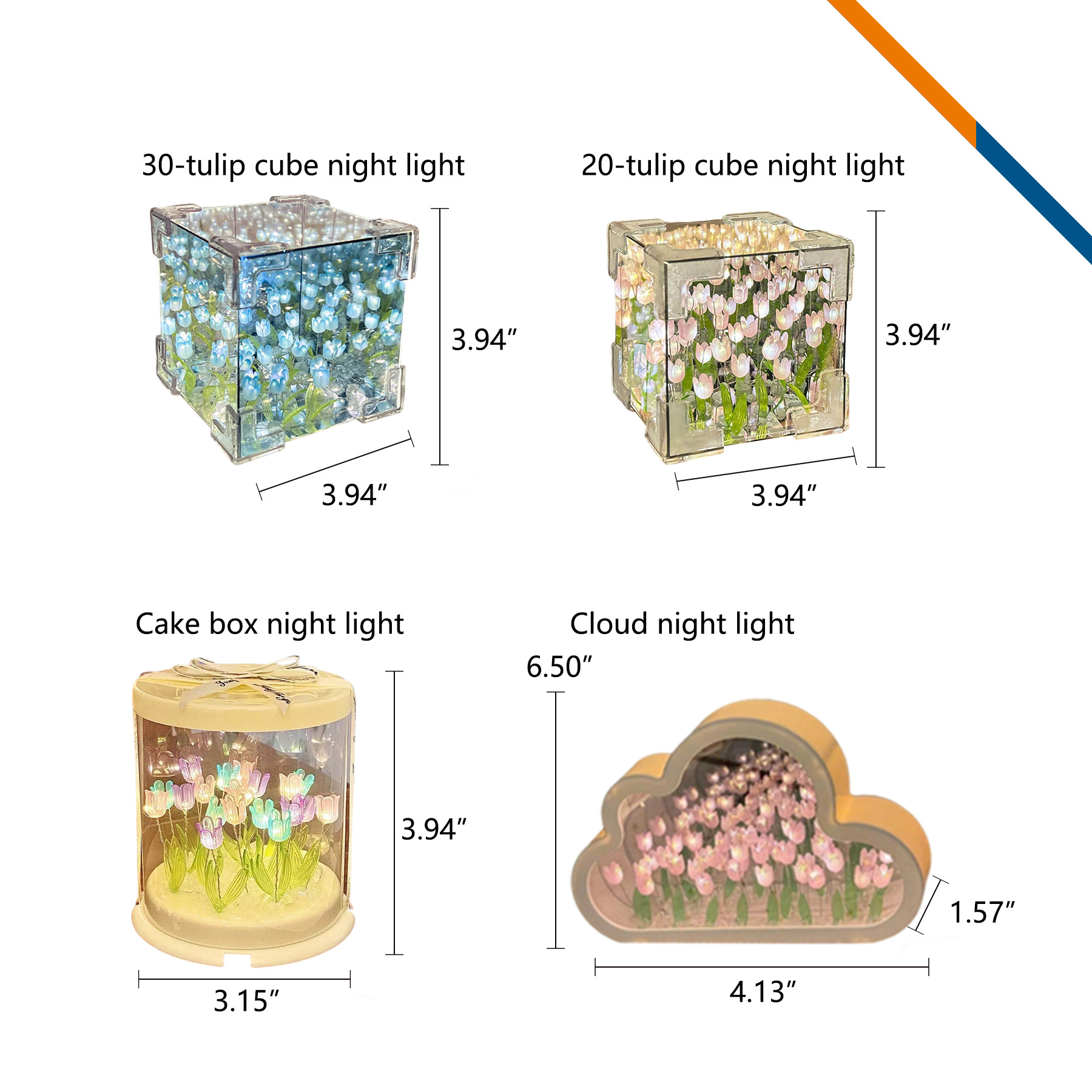 BudGlow Tulip Ambient Night Light 9