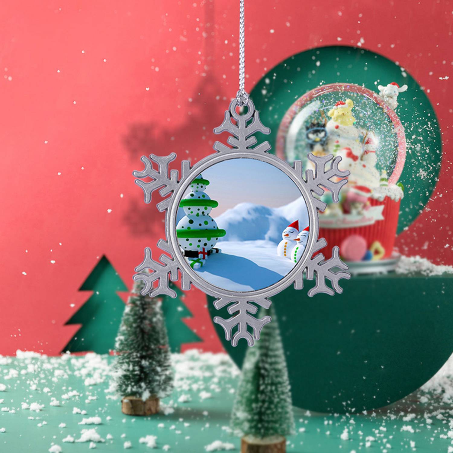 Pewter Snowflake Christmas Tree Ornaments 7