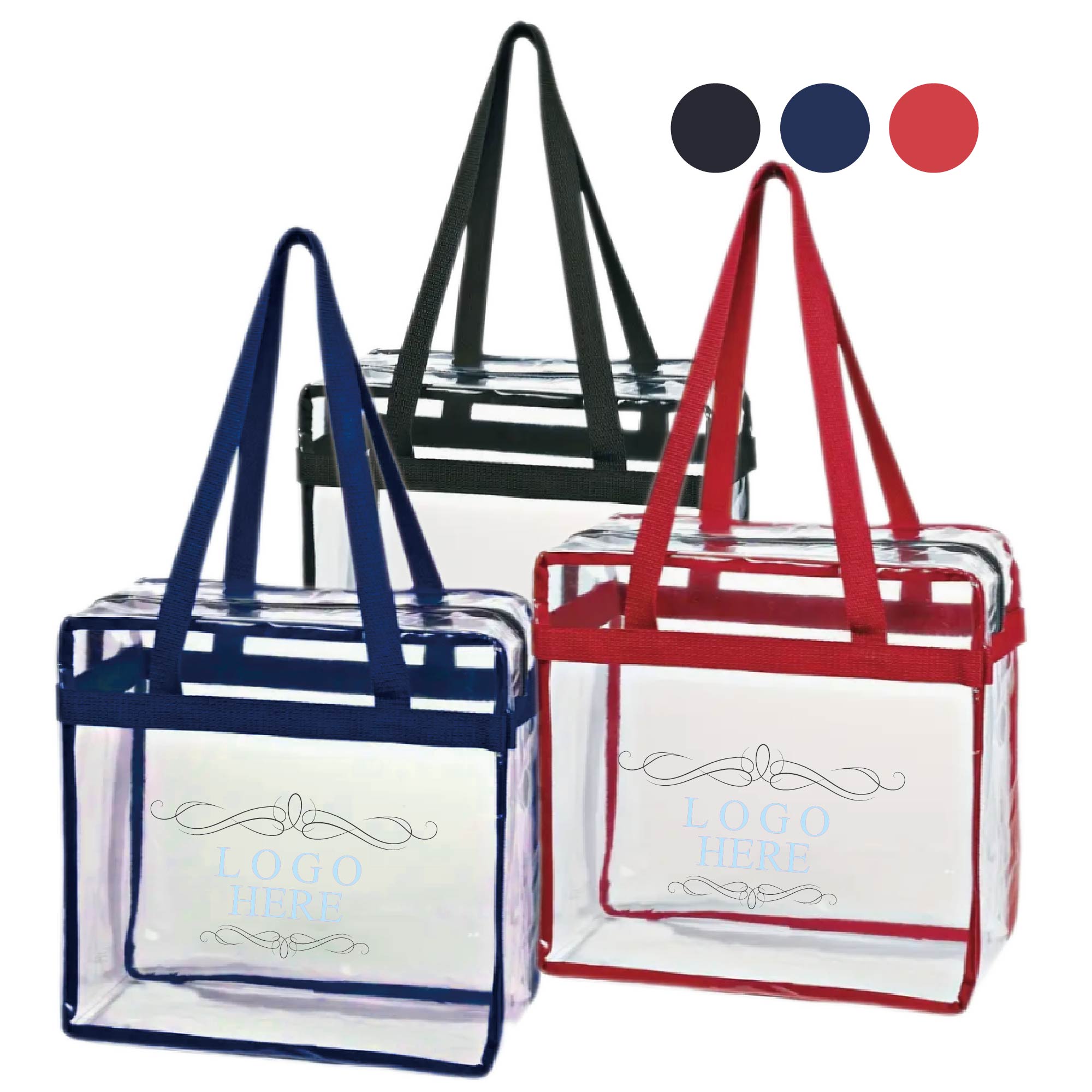 Clear Zippered Tote for Travel 1