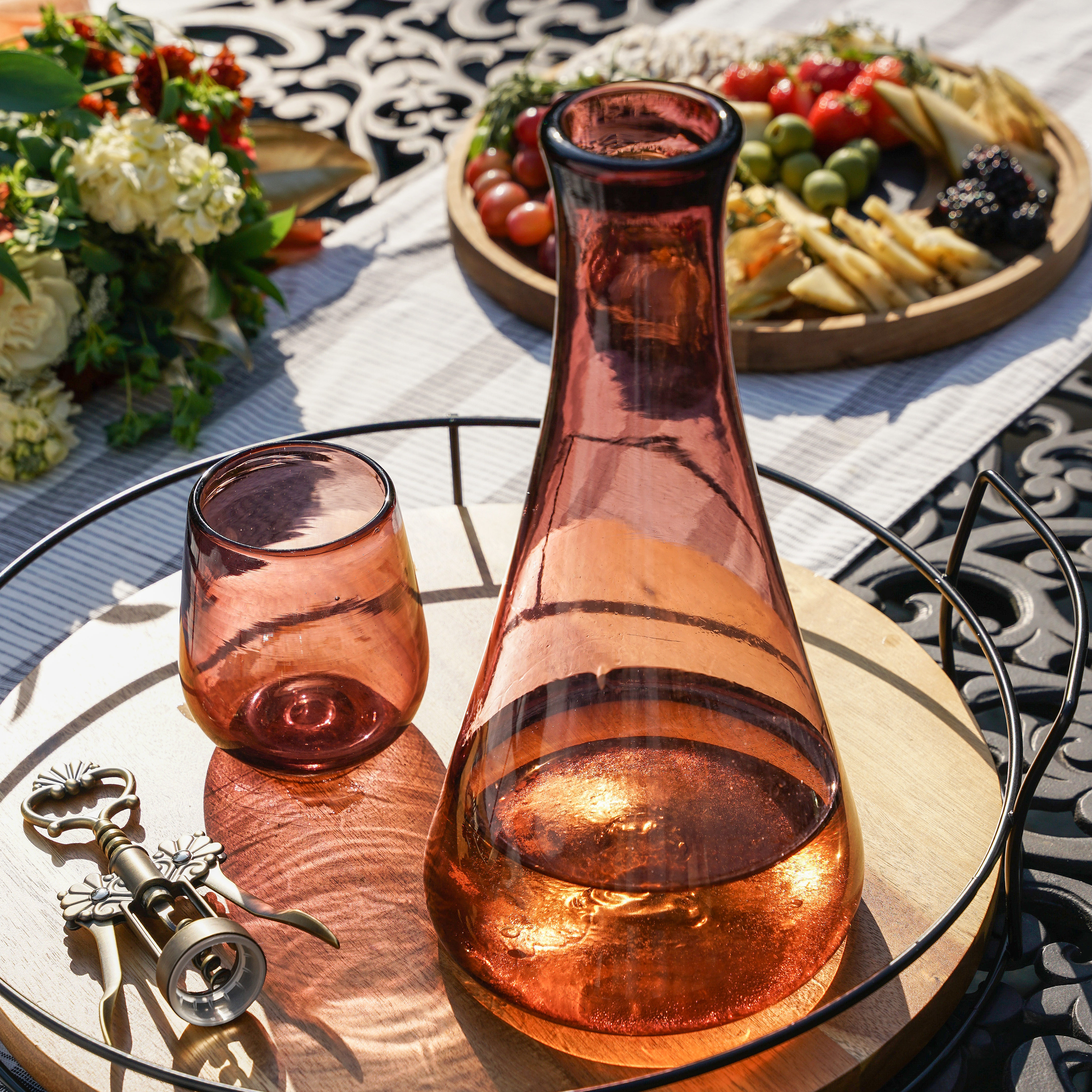 Twine Living® Rosado Recycled Wine Decanter 4