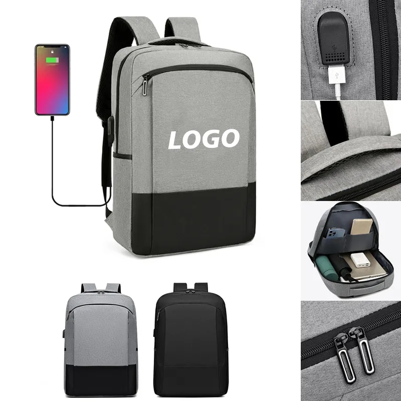 Custom USB Charging Port Laptops Backpack 3