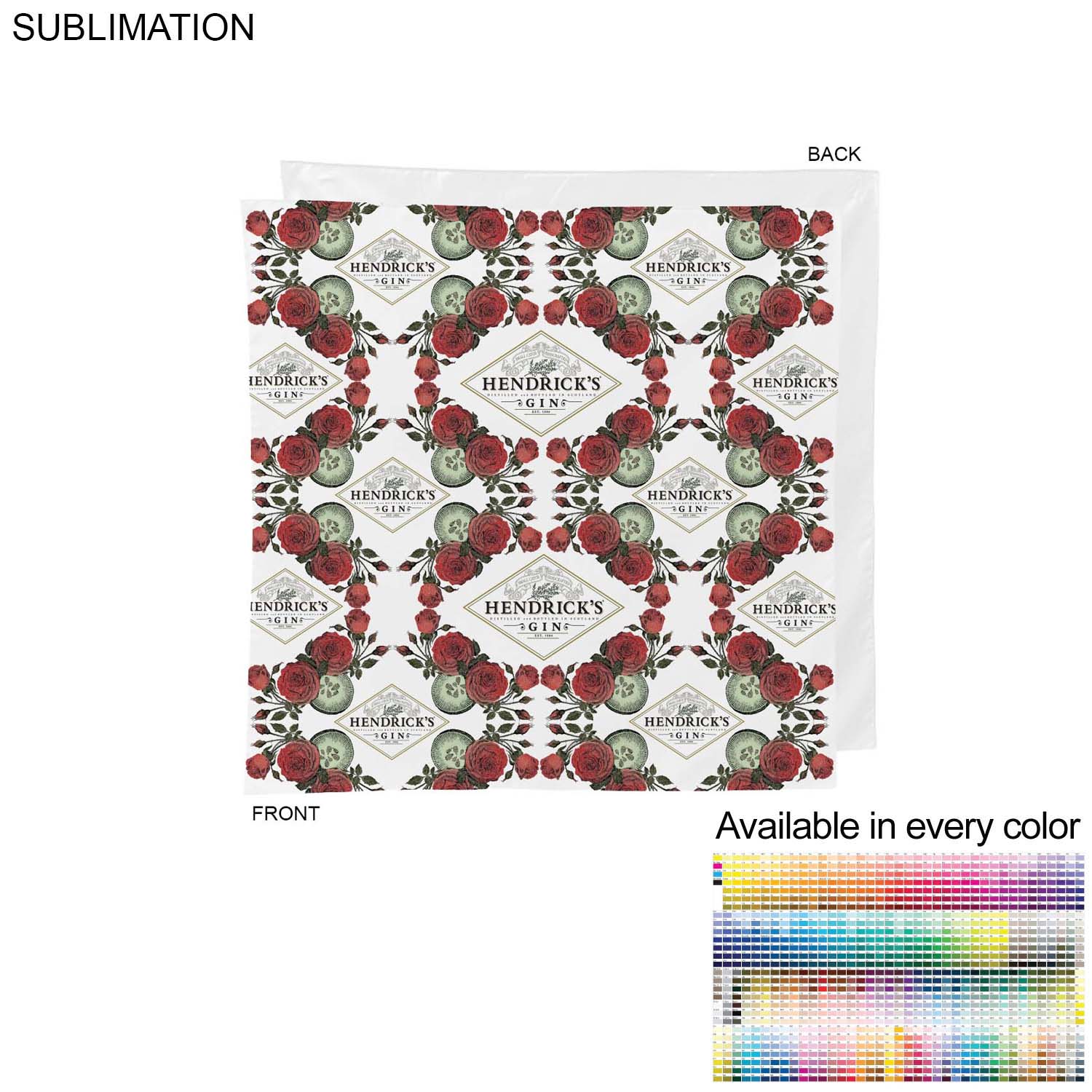 Branding Bandana, 22x22, Sublimated Edge to Edge 1 side 5