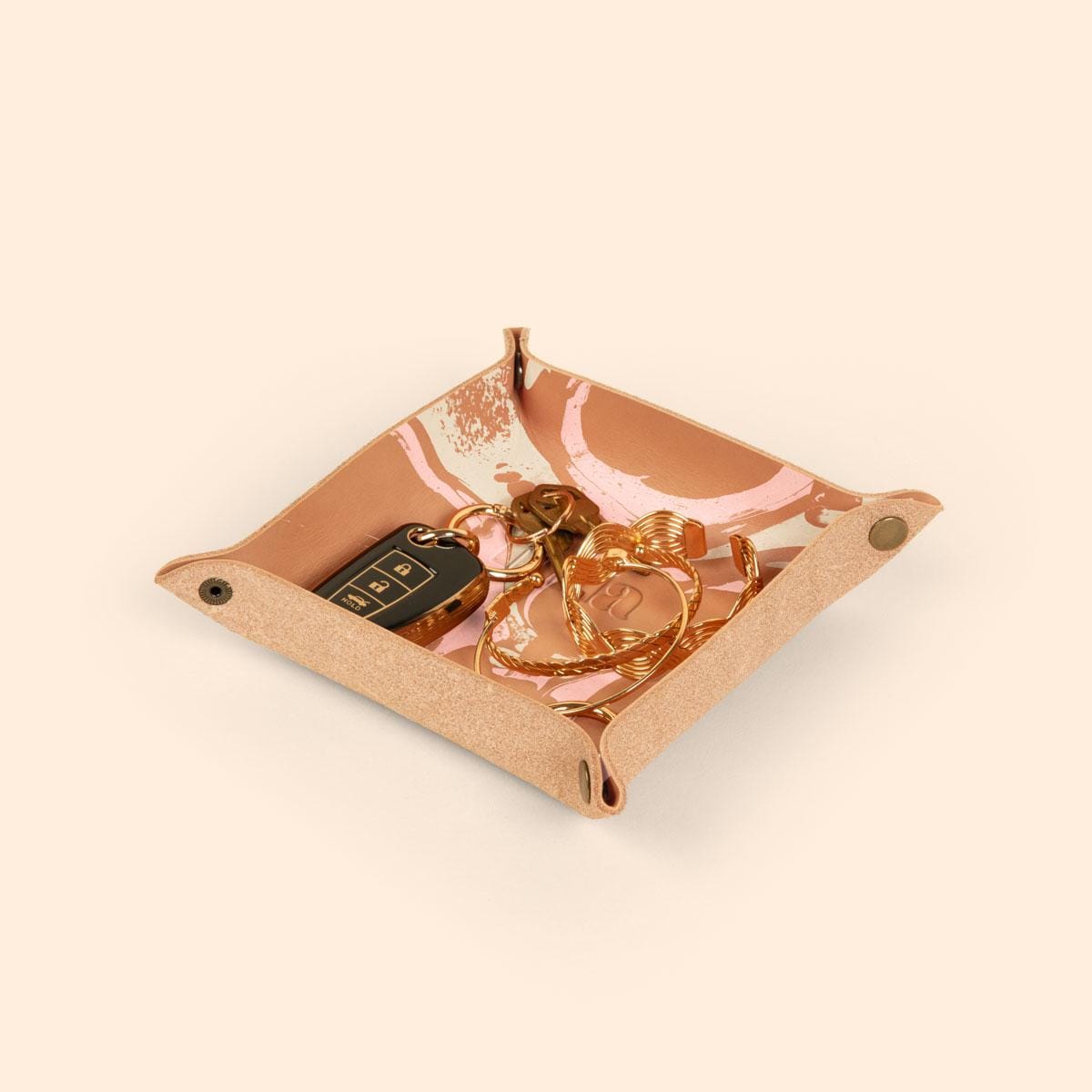 Valet Tray - Marbled Leather 1