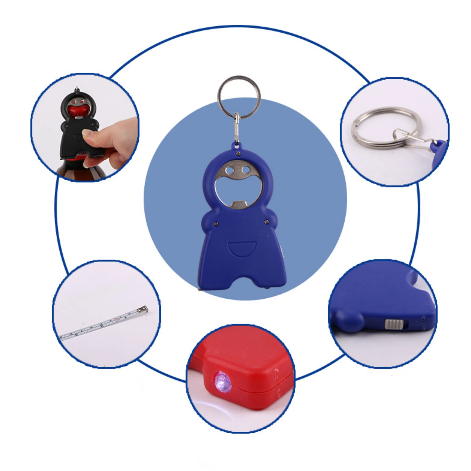 Smiley Face Multifunctional Bottle Opener Keychain 3