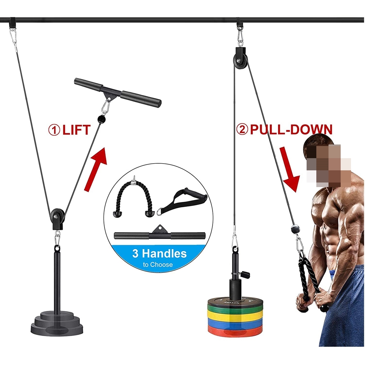 Lift System Gym Diy Fitness Pulley Cable Machine 3