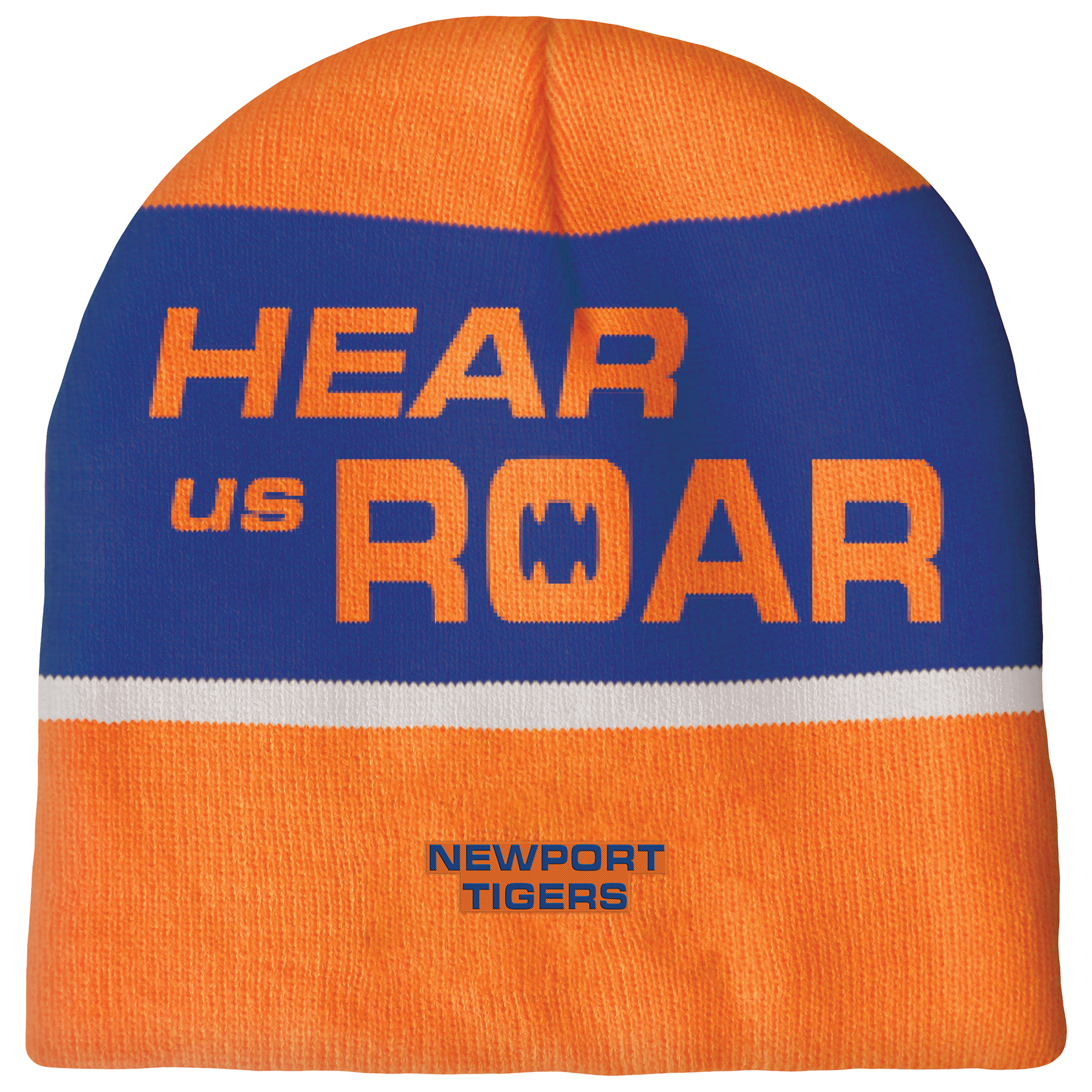 Knit Beanie with No Pom and No Cuff (Woven Logo) 14