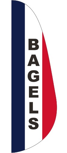 "BAGELS" 3' x 10' Message Feather Flag 1