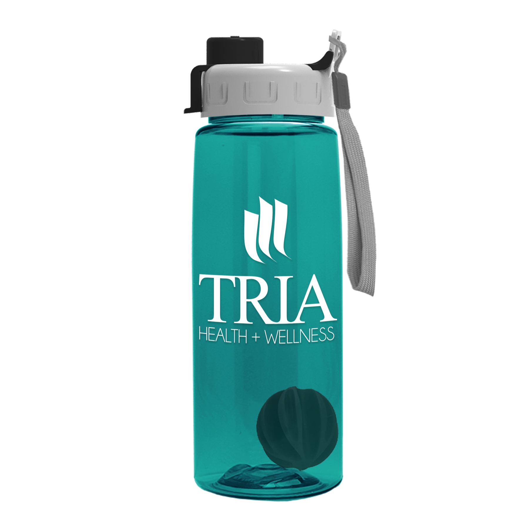 The Flair - 26 oz. Transparent Tritan Bottle with Quick Snap and Mixing Ball 6