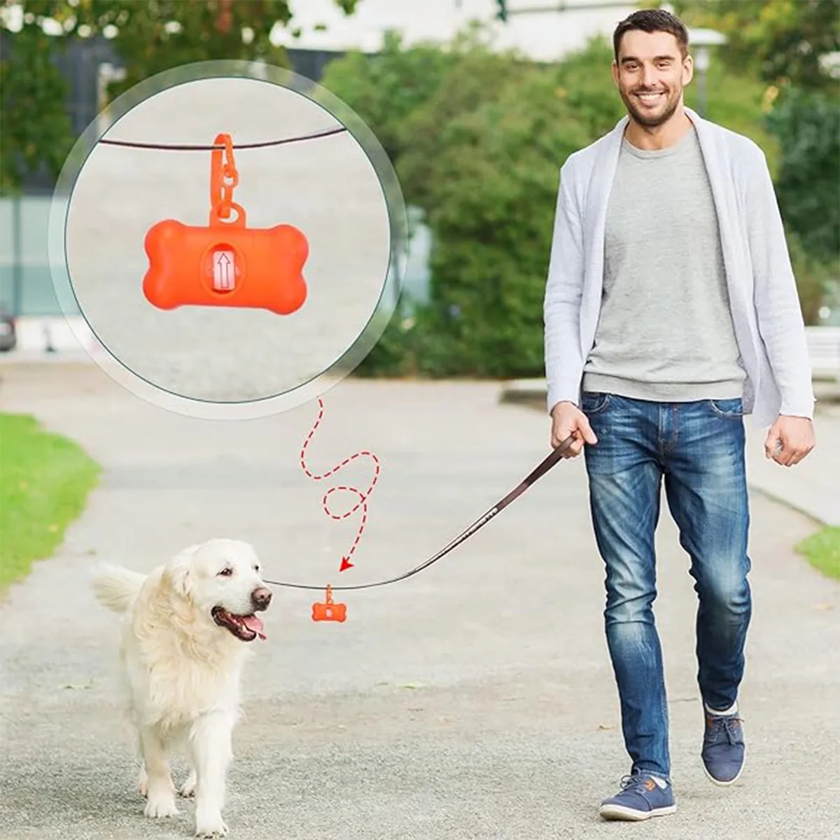 Bone Shaped Poop Bag Pet Waste Disposal Dispenser 5