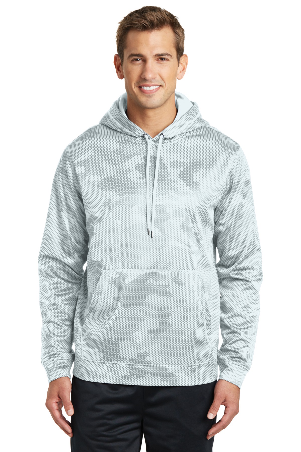 Sport-Tek Sport-Wick CamoHex Fleece Hooded Pullover. ST240 13