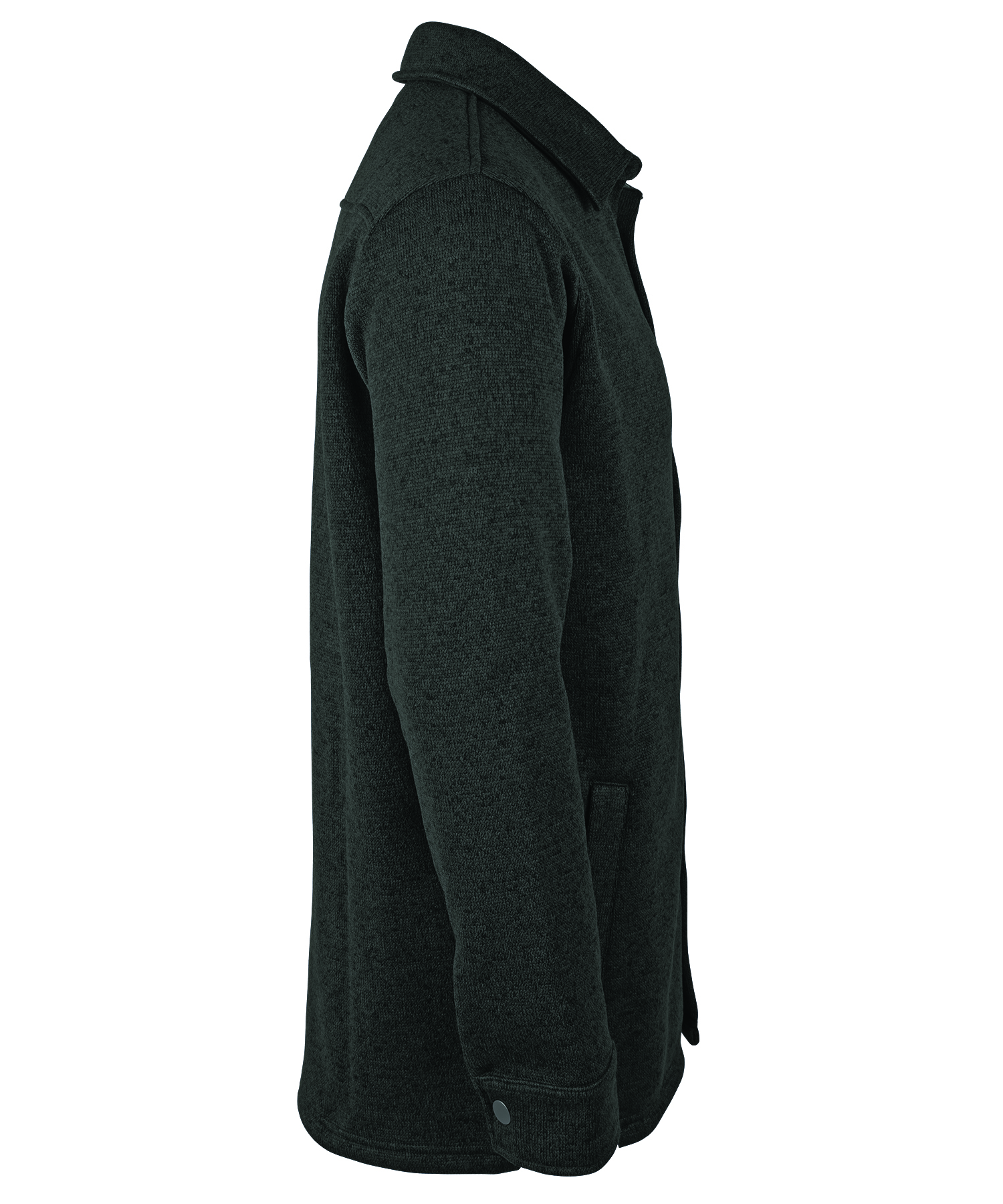 Heathered Fleece Snap Shacket