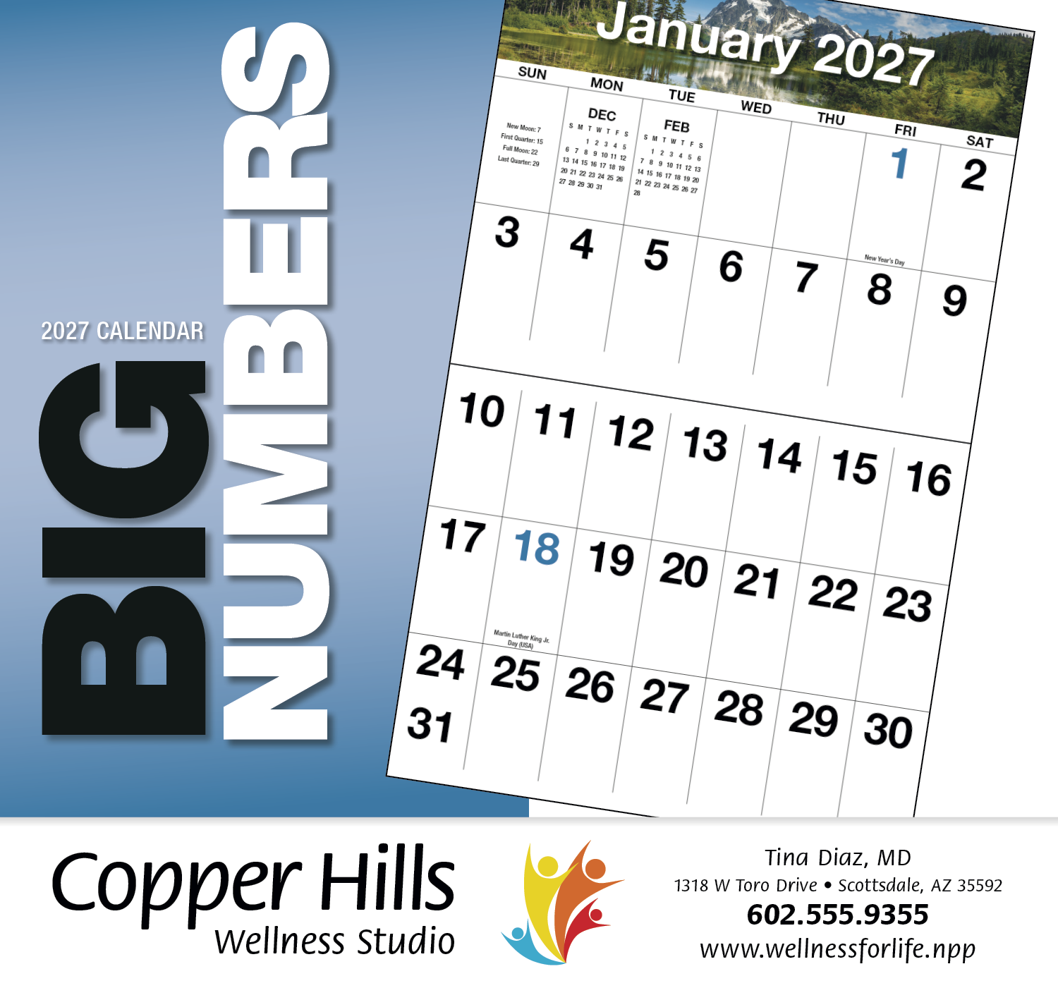 HotLine® Products Big Numbers Appointment Calendar - Stapled 50
