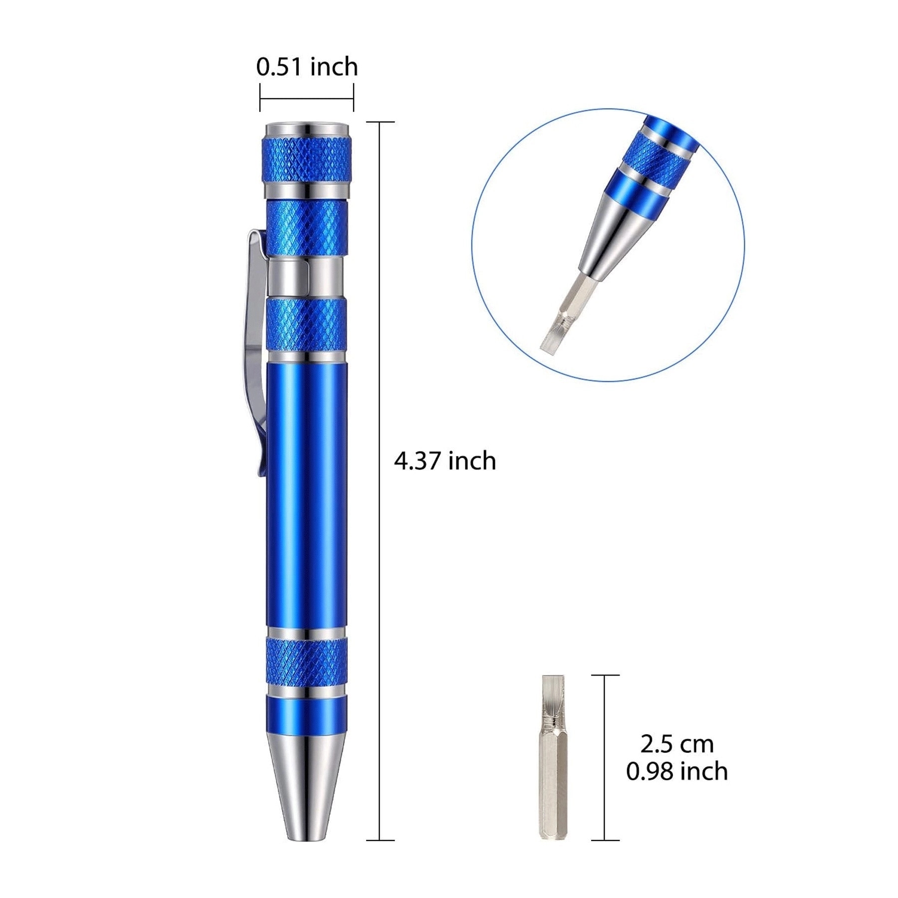 8-in-1 Aluminum Tool Pen With Screwdriver 2