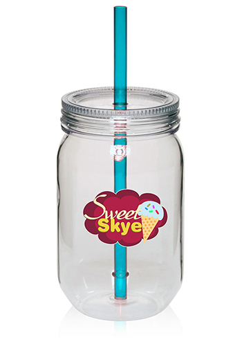 24 oz. Single Wall Mason Jars 12