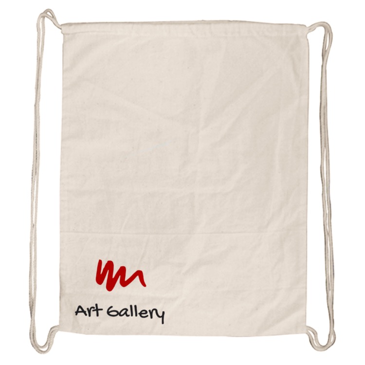 Calico Library Bag - Drawstrings 2