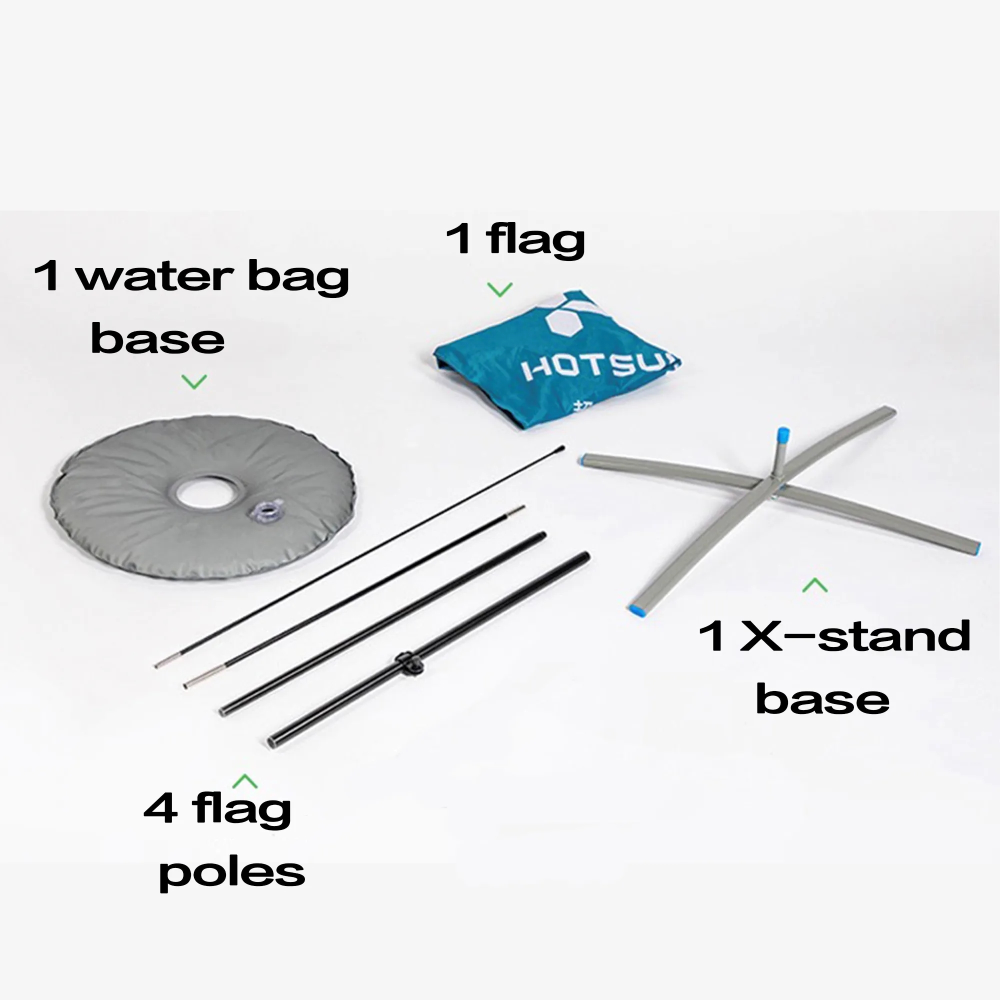 11' Premium Single Sided Feather Flag Kit Full Color 5