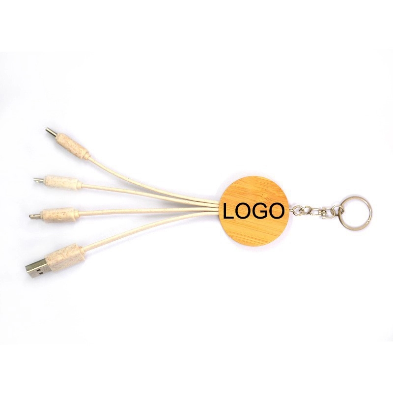 Bamboo 3-In-1 Charging Cable-ROUND 5