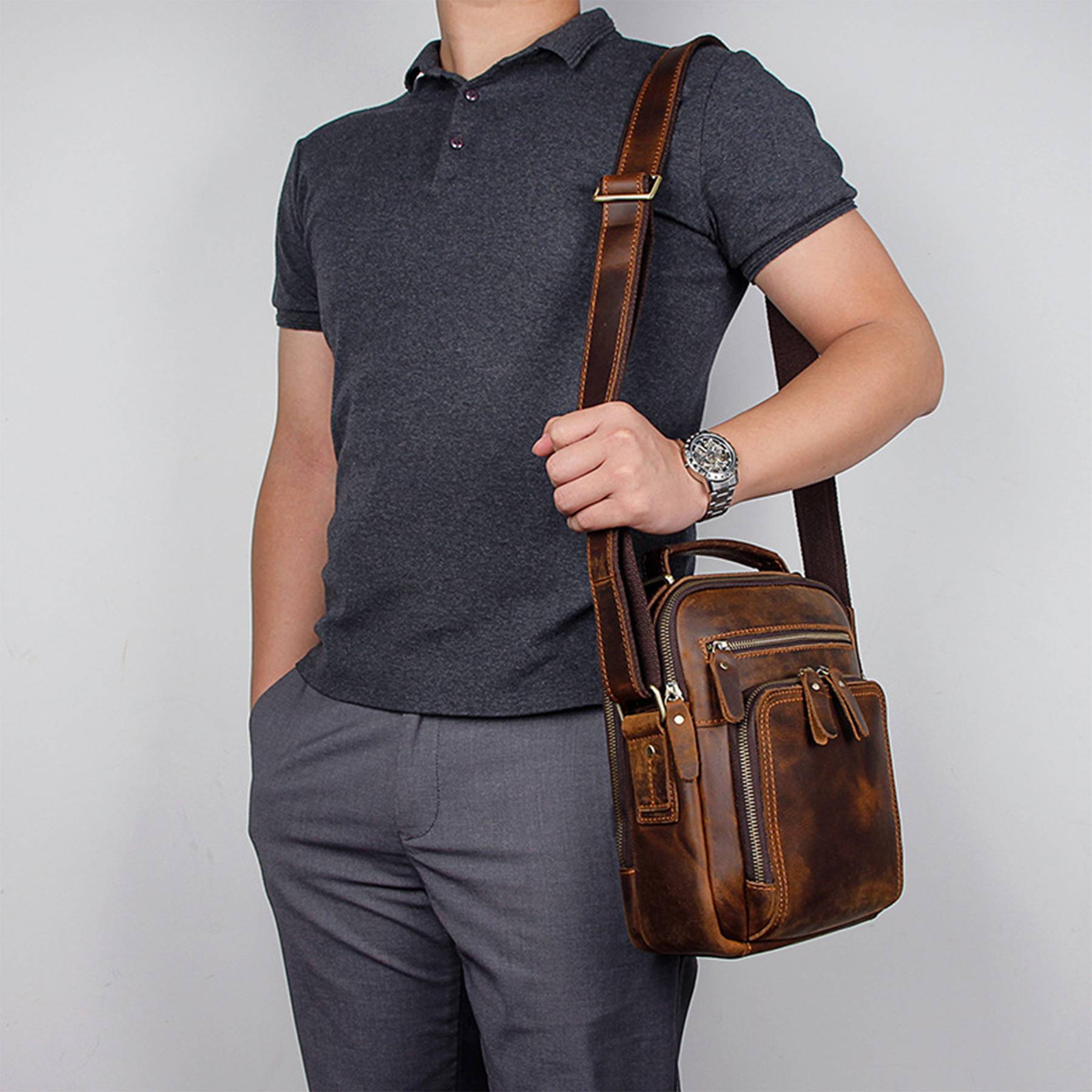 Leather Wearable Cross-body Bag 10