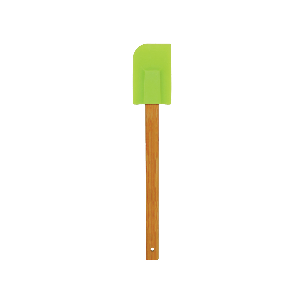 11" Green Silicone Spatula w/ Bamboo Handle 6