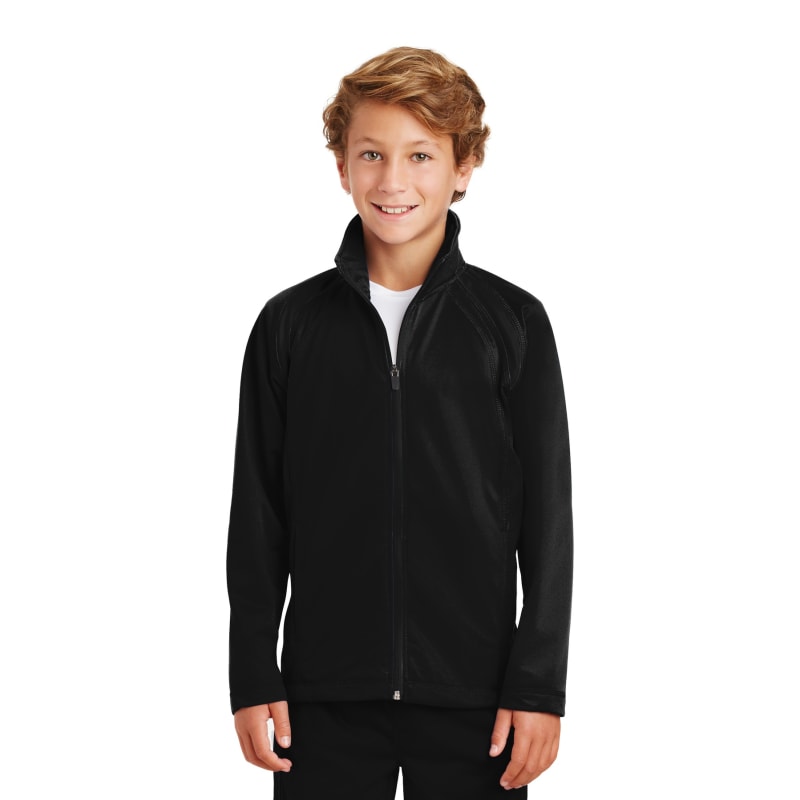 Sport-Tek Youth Tricot Track Jacket. 3