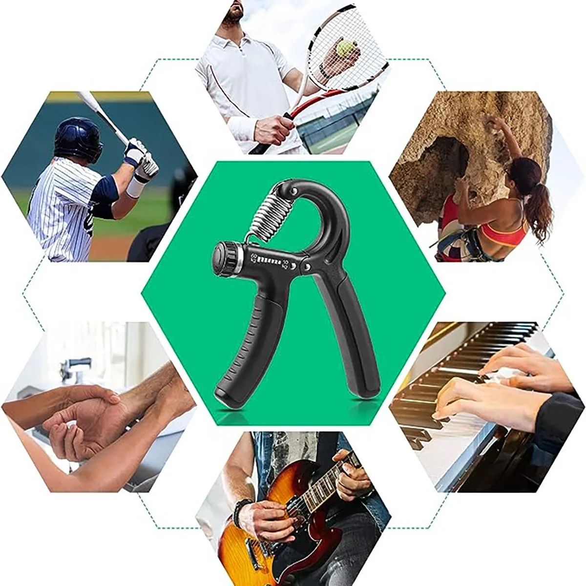 Hand Grip Strengthener Adjustable Resistance 11-132Lbs 8