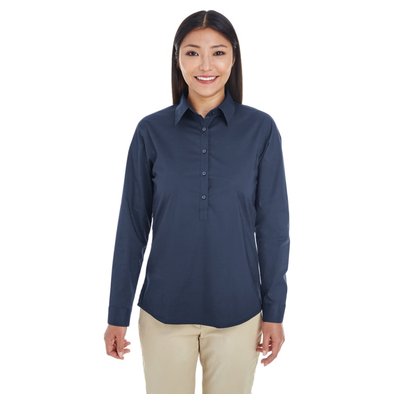 Devon & Jones Ladies' Perfect Fit™ Half-Placket Tunic Top 7
