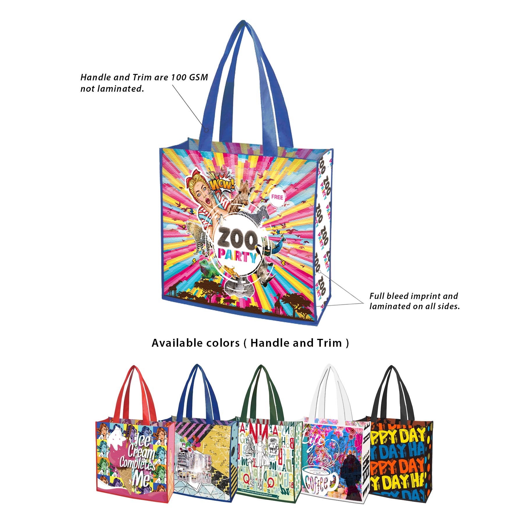 Free Shipping 12 x 13 Small Quantity Custom All Sides Laminated Bag 2