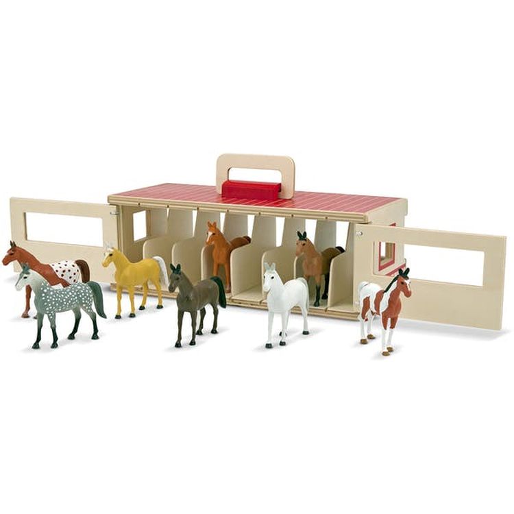 Melissa & Doug Play Horse Stables - 8 Horses 2