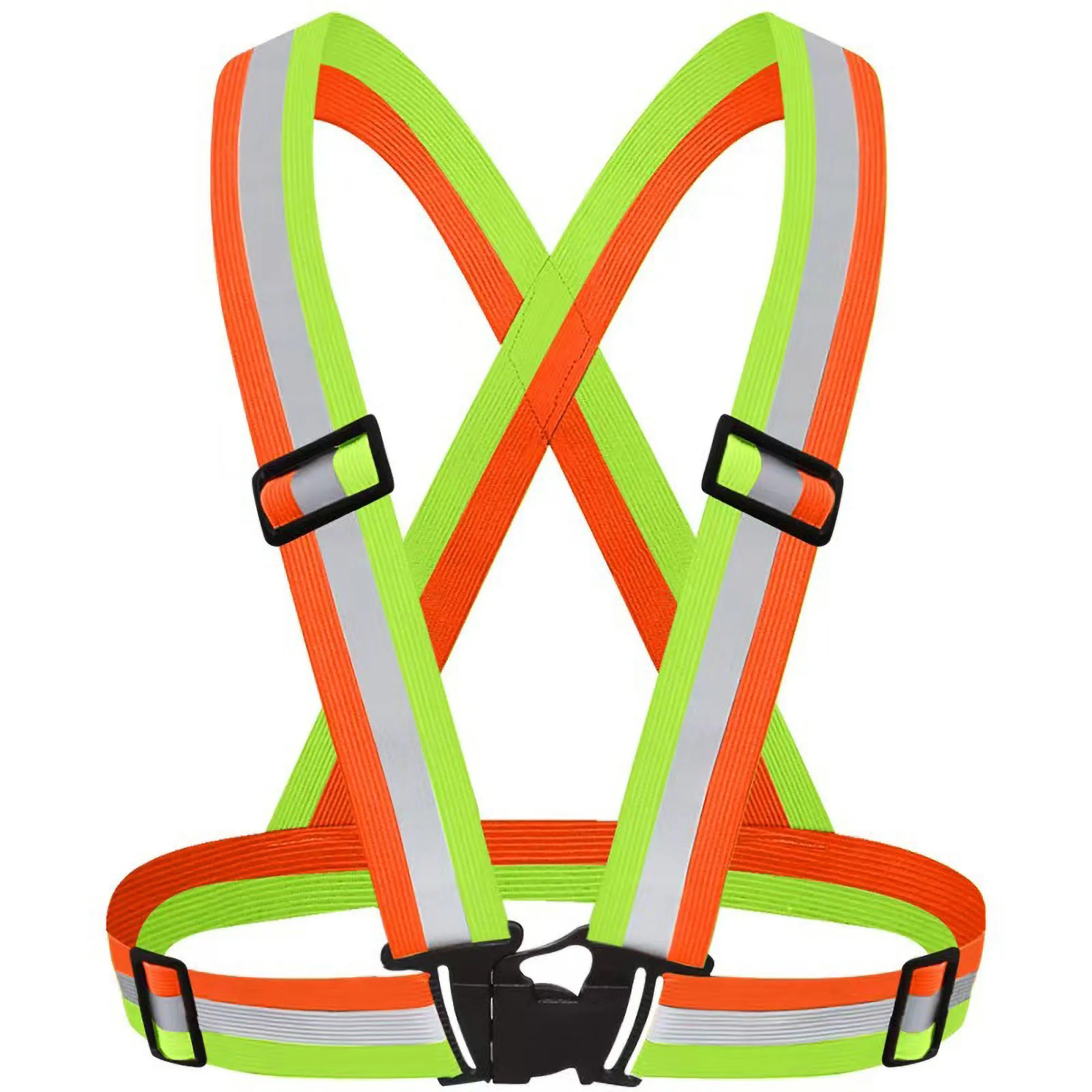 Reflective Running Vest Adjustable Lightweight Safety 8