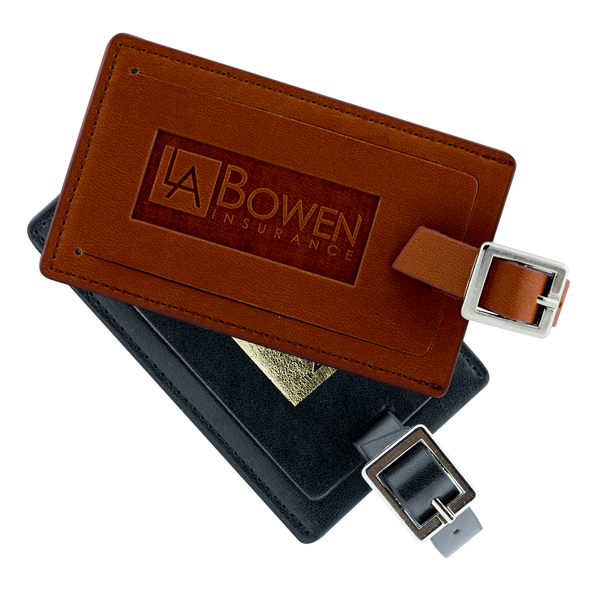 Elite TPU Leather Luggage Tag (English Tan) 2