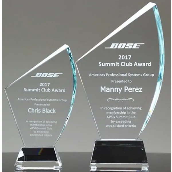 Optical Avant Crystal Award Plaque 3