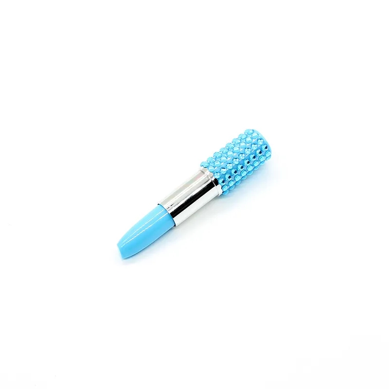 Rhinestone Crystal Lipstick Shape Ballpoint Pen 6