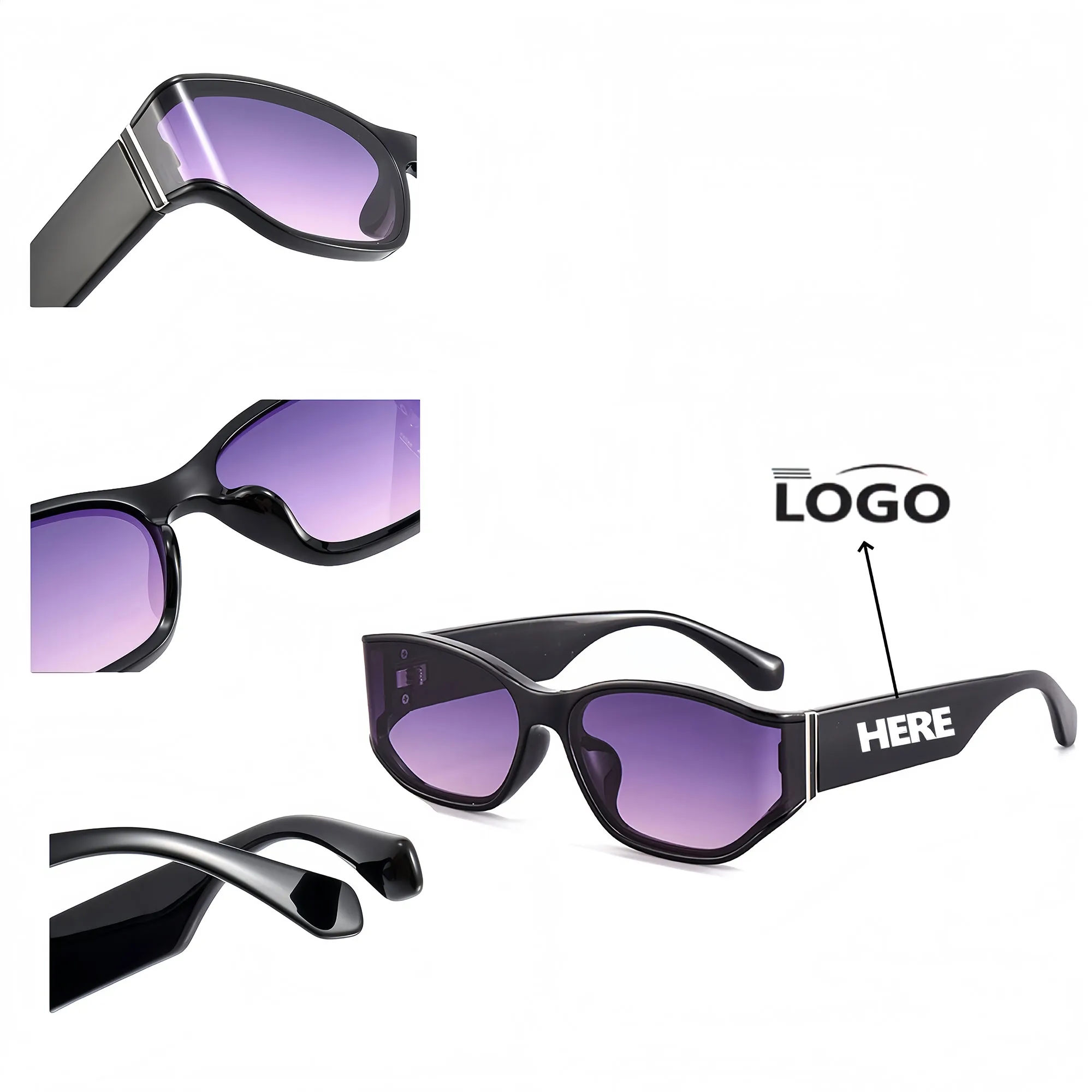 TR90 Unique Shape Sunglasses Slim Effect Fashion