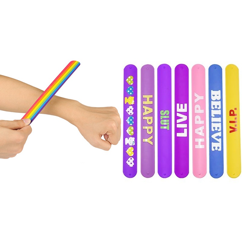 Custom Full-color Print Silicone Clap Bracelet 2