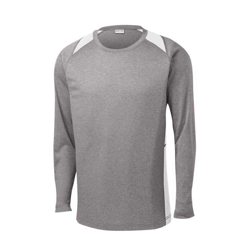 Sport-Tek Long Sleeve Heather Colorblock Contender Tee. 68