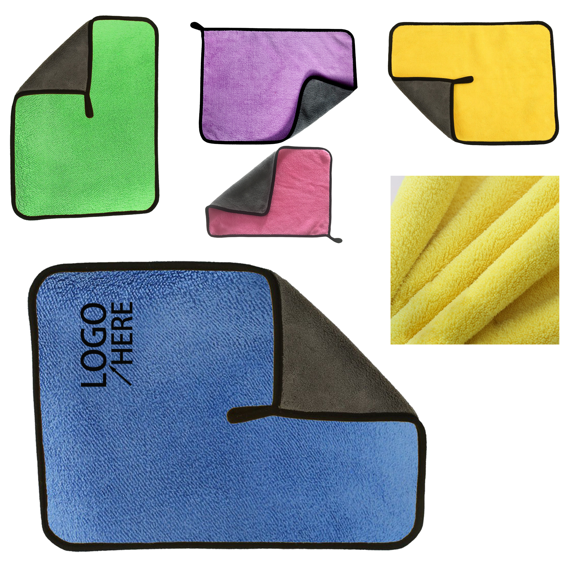 Two-Sided Coral Fleece Car Scrub Cloth 1