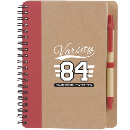 FSC® Mix 5" x 7" Eco Spiral Notebook with Pen 50